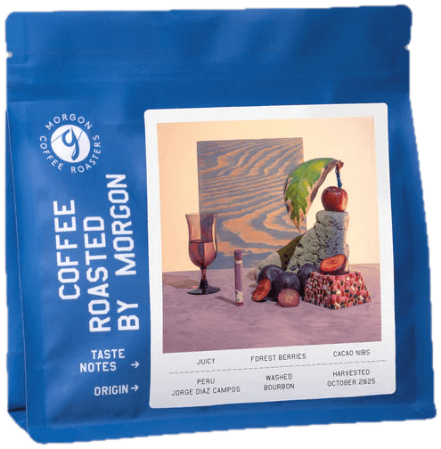 A bag of Jorge Diaz Campos from Morgon Coffee Roasters