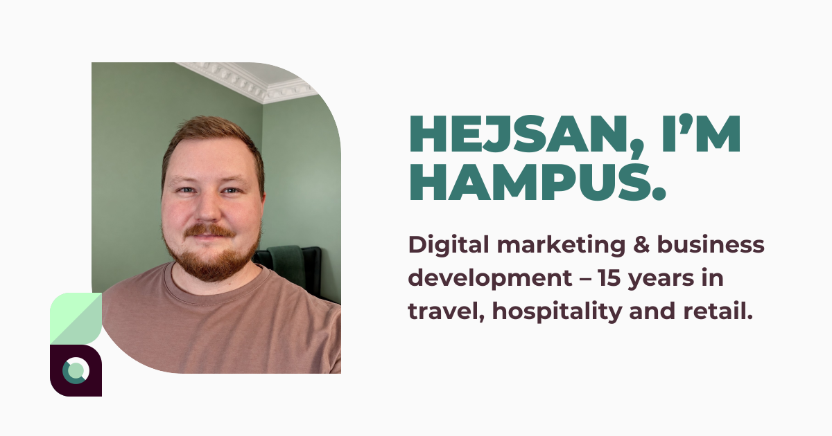 The share image: the portrait with the bird and the heading Hejsan, I’m Hampus.